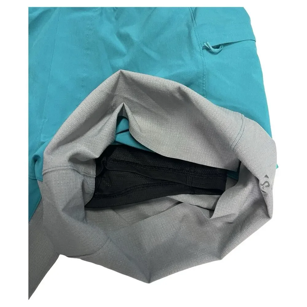 Lululemon Channel Cross Swim Short Mens Small Green Gray Lined Performance Beach